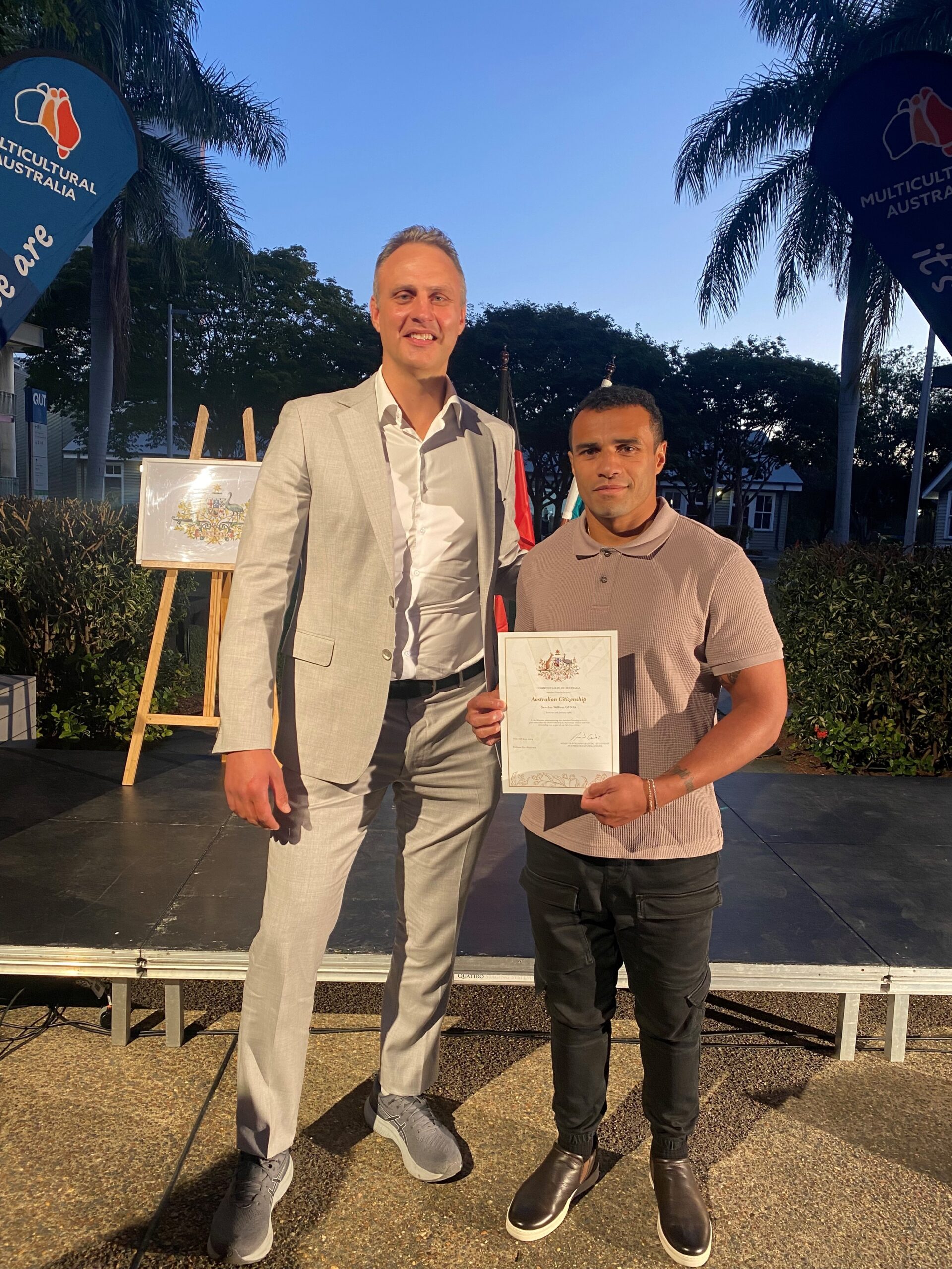 Wallabies legend WILL GENIA becomes an Australian citizen on 19.6.2024 ...